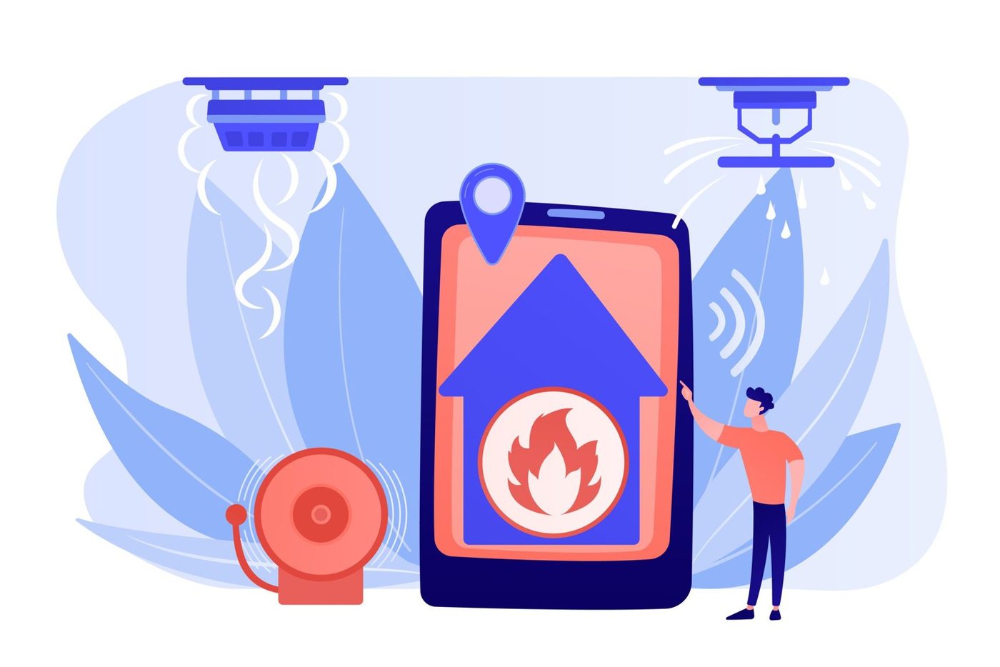 Fire alarm illustration